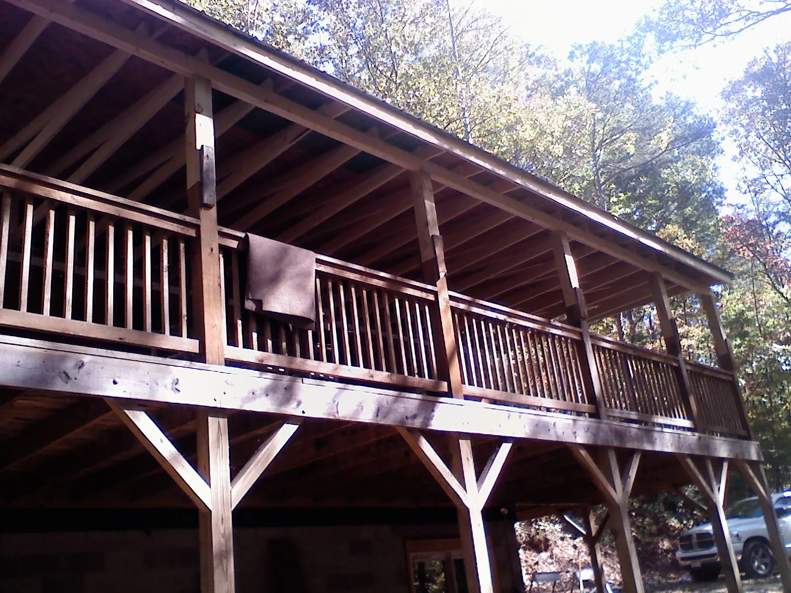 Timber framing under a new elevated porch and deck — Roof Leak Repair in Panacea by Roofing Brothers
